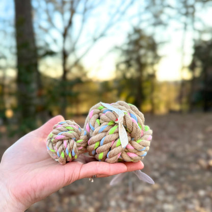 Rainbow Hemp Knot Ball-0