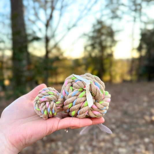 Rainbow Hemp Knot Ball-0