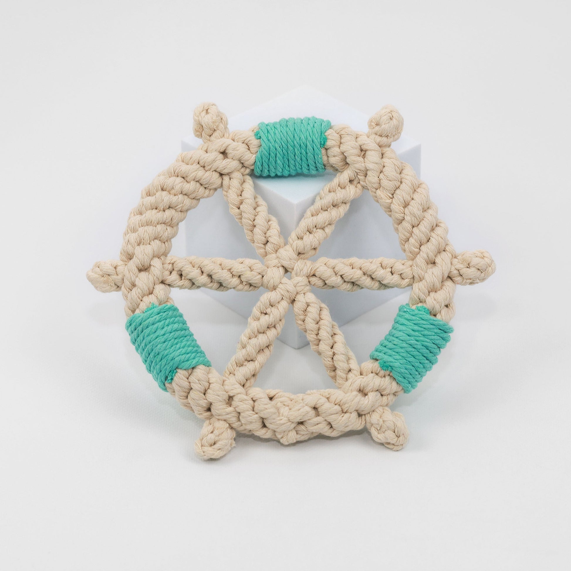 Color wheel Macrame Rope Pet Toy-4