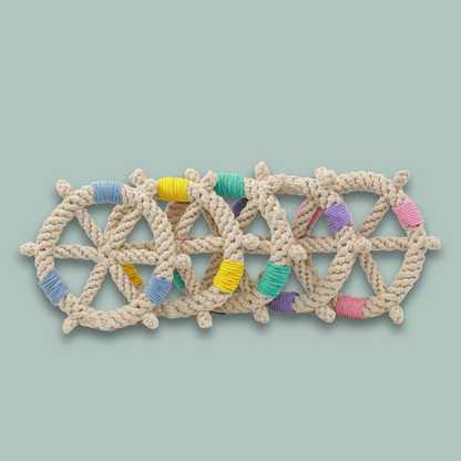 Color wheel Macrame Rope Pet Toy-1