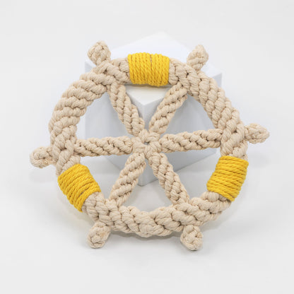 Color wheel Macrame Rope Pet Toy-7